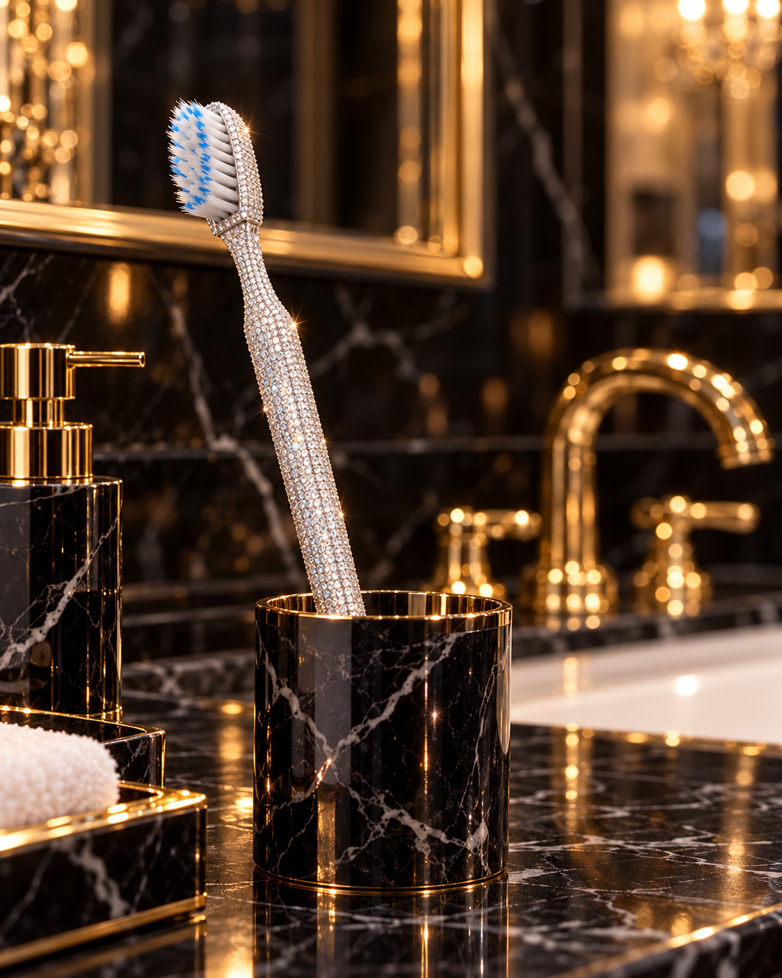 Iced luxury toothbrush accessory